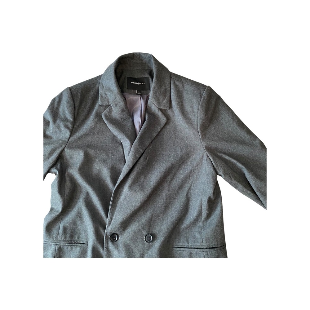 Banana Republic Blazer Gray Size 14 Women's Double Breasted Career Office